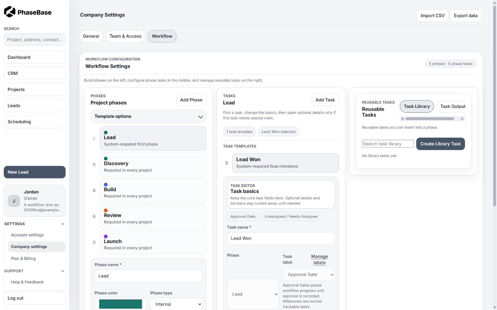 03 / Repeatable delivery in the PhaseBase application